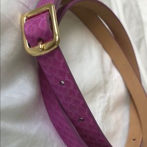 J.CREW XS Pink Leather Belt